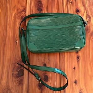 Louis Vuitton Green Epi Trocadero shoulder bag.